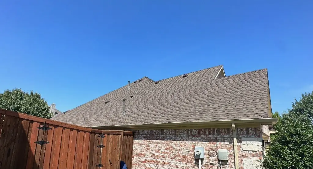 Completed roof replacement project in Newport
